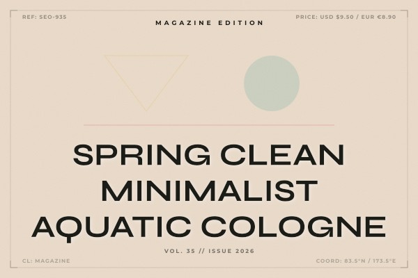 spring clean minimalist aquatic cologne